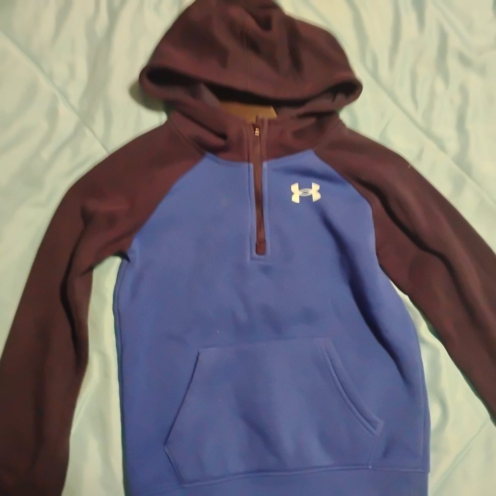 Under Armour Blue and Dark Brown Hoodie
